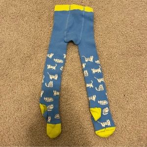 Mini Boden Blue Cat Tights 2-3